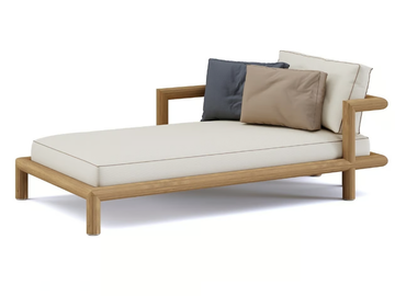 IMANE - Iroko sun lounger by Paolo Castelli - view 2